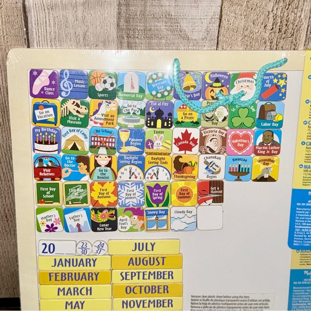 Melissa & Doug Magnetic Calendar Set - NEW